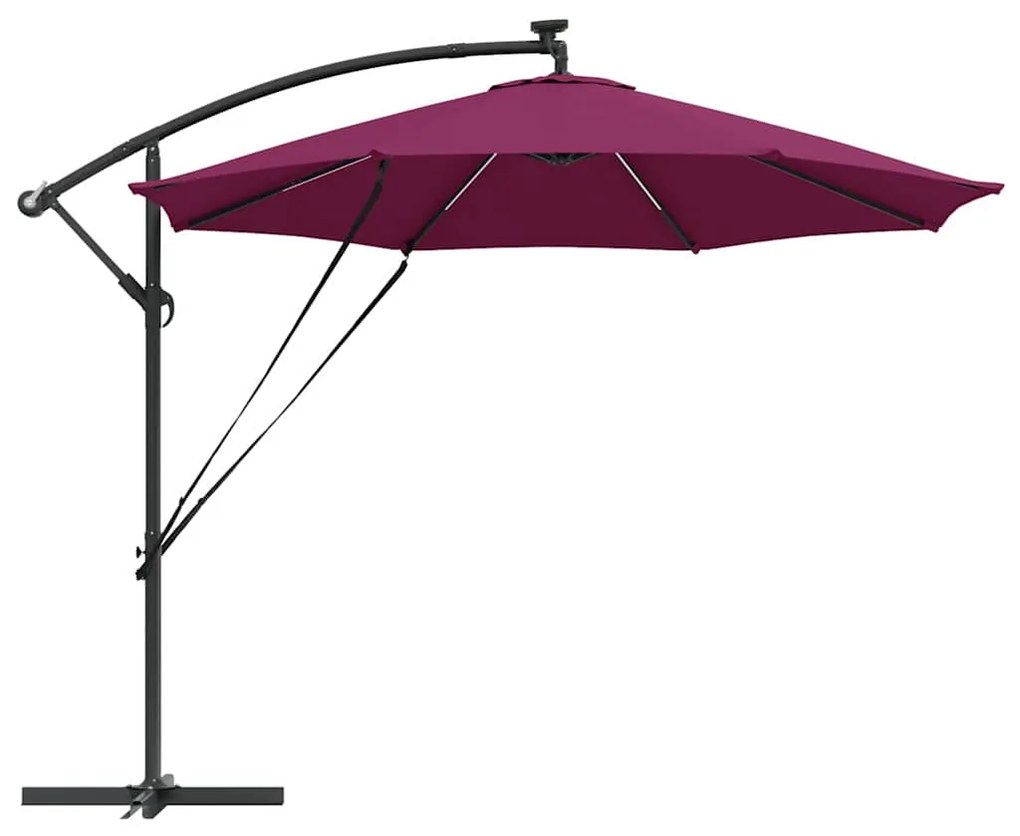 vidaXL Ομπρέλα ηλίου Βεραμάν Κόκκινο 294 x 294 x 248 cm