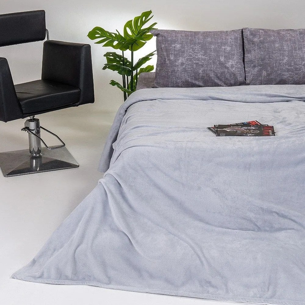 Κουβέρτα Tokyo Fleece Light Grey Melinen Single 160x220cm Πολυέστερ