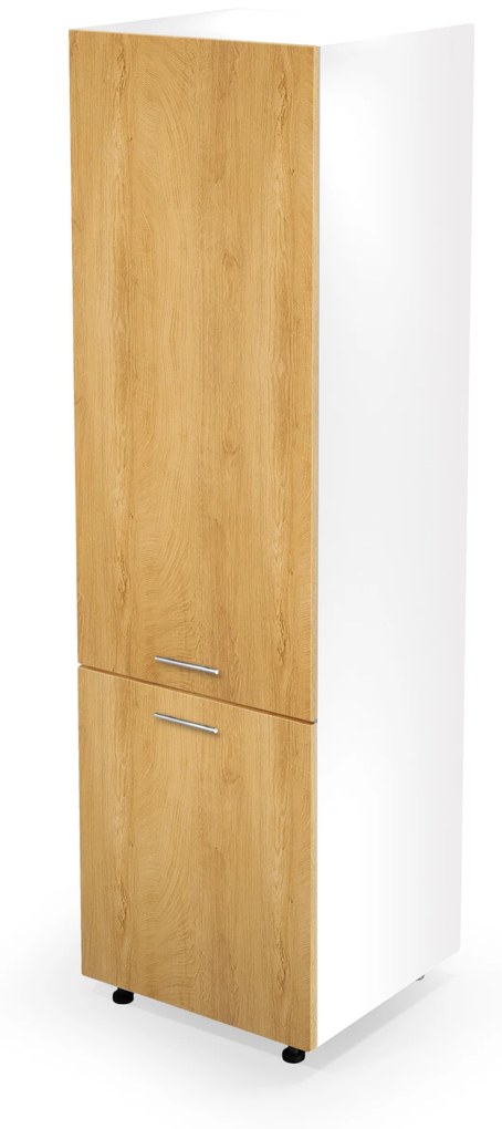 VENTO DL-60/214 high cargo cabinet, color: white / honey oak DIOMMI V-UA-VENTO-DL-60/214-D.MIODOWY