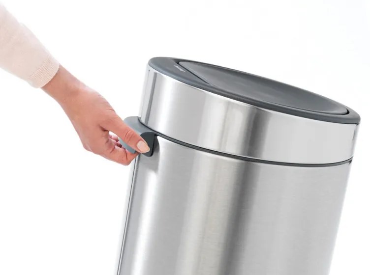 Κάδος Brabantia Touch Bin New 650007, 30 L, αθόρυβο και ομαλό κλείσιμο, γκρι