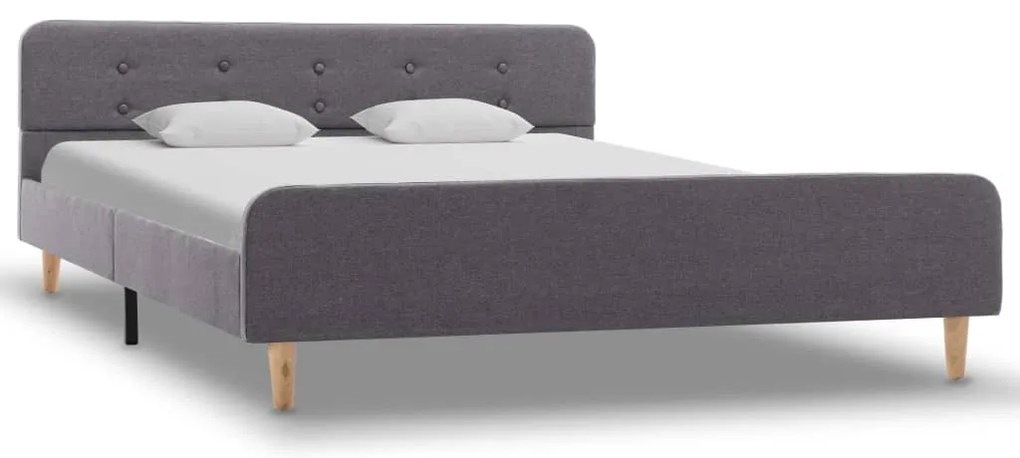 vidaXL Πλαίσιο Κρεβατιού Ανοιχτό Γκρι 160 x 200 εκ. Υφασμάτινο