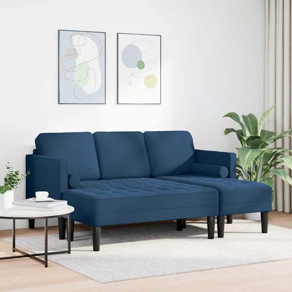 vidaXL Σετ Καναπέ 2 pcs Μπλε 173 x 131 x 67 εκ ύφασμα