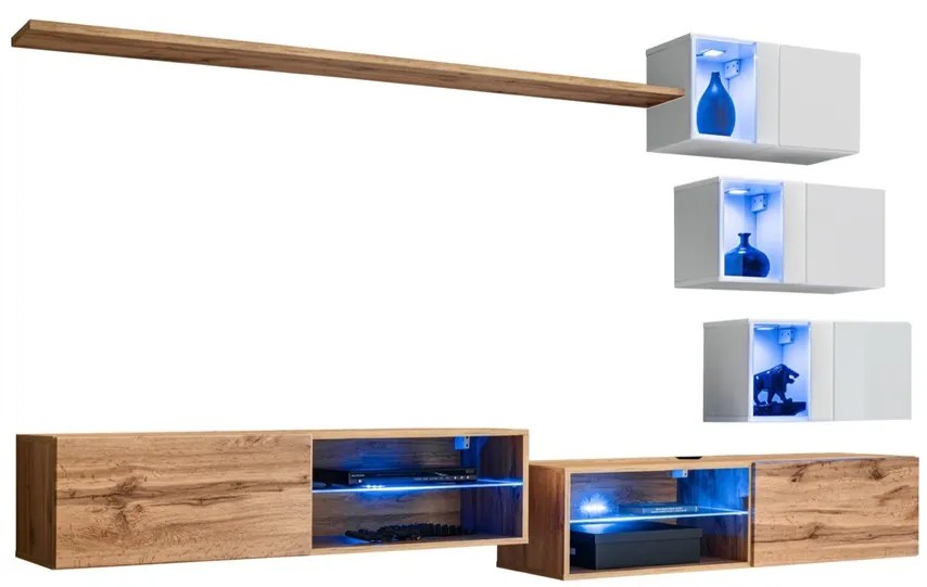 Swap XXIV Σύνθεση Καφέ δρυς 260x170x40