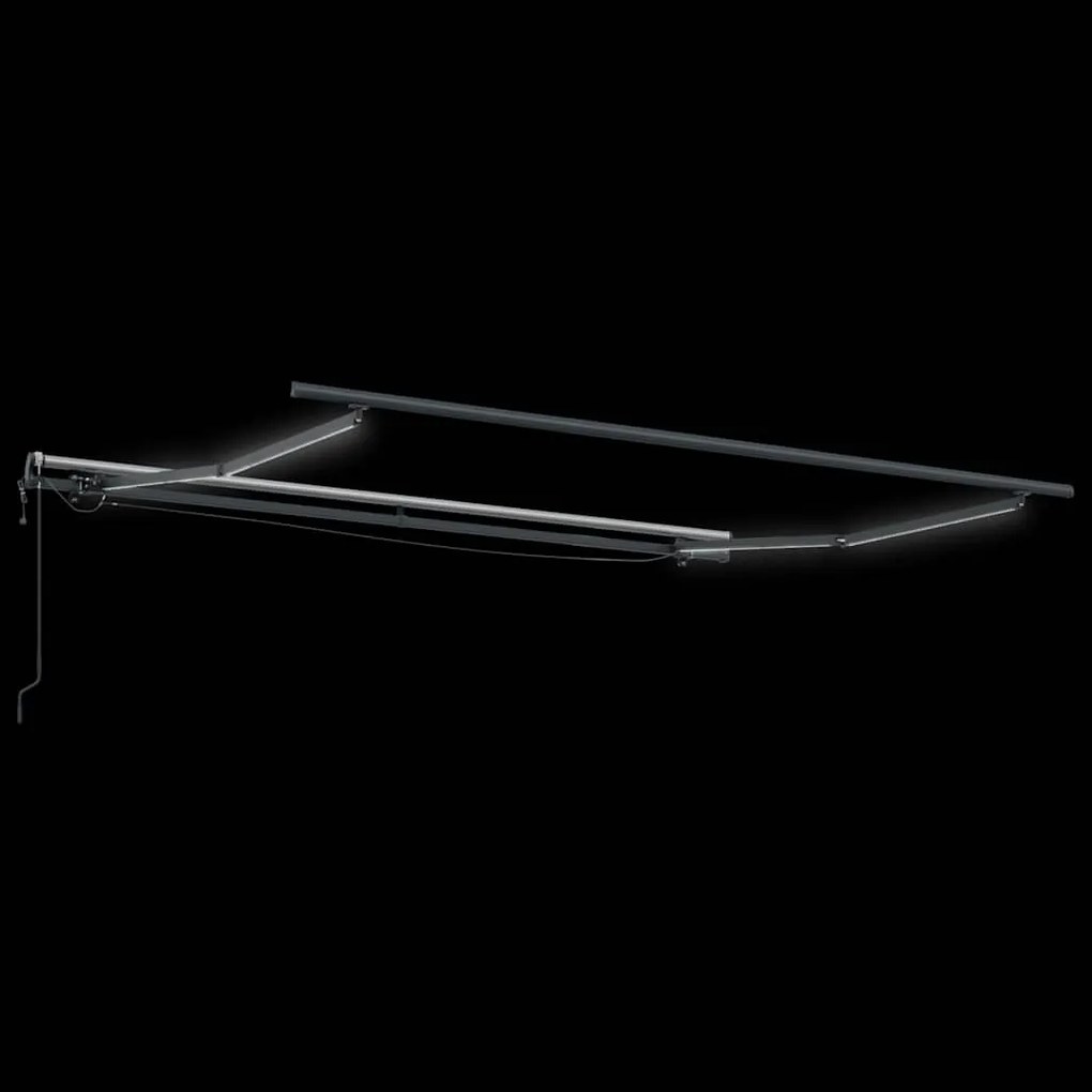 vidaXL Τέντα Πτυσσόμενη Αυτόματη με LED Καφέ 300x250 εκ.