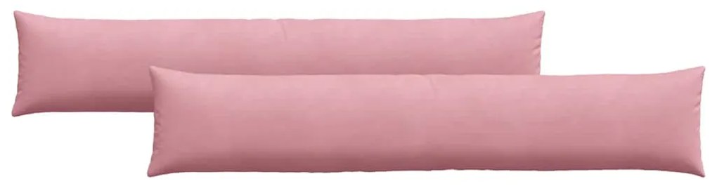 vidaXL Μαξιλάρι Καναπέ 2 pcs Ροζ 200 x 40 εκ. Υφασμάτινο Κορντουρά
