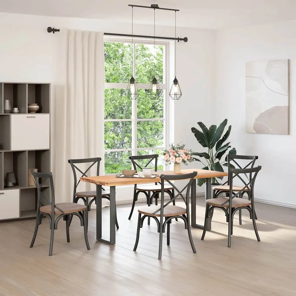 vidaXL Πόδια Κονσόλας 2 τεμ. σε σχήμα U, Ανθρακί 28x(72-73) εκ. από Ατσάλι