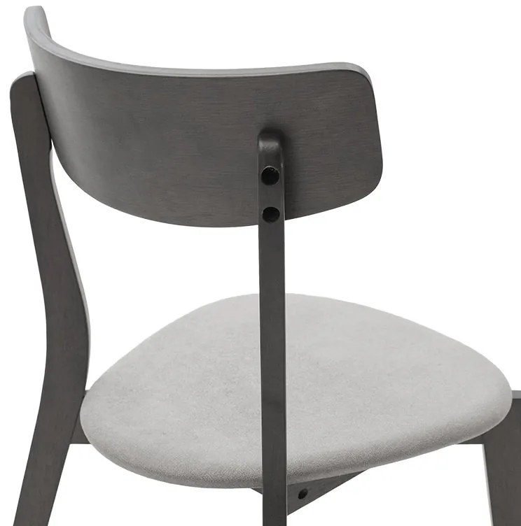 Tραπεζαρία Benson - Toto pakoworld σετ 7τμχ rustic grey - ύφασμα γκρι 150x90x75εκ