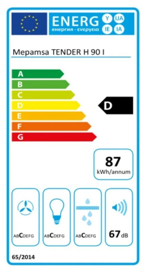 Συμβατικός Απορροφητήρας Mepamsa 110.0270.808 90 cm 705 m3/h 800W C Χάλυβας