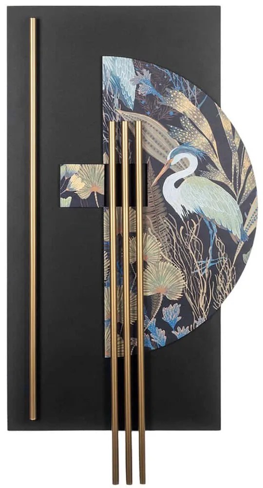 Διακοσμητικό Τοίχου Grus 507ATP1267 57x111cm Multi Wallity Ατσάλι