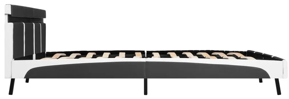 vidaXL Πλαίσιο Κρεβατιού με LED Γκρι 180 x 200 εκ. από Συνθετικό Δέρμα