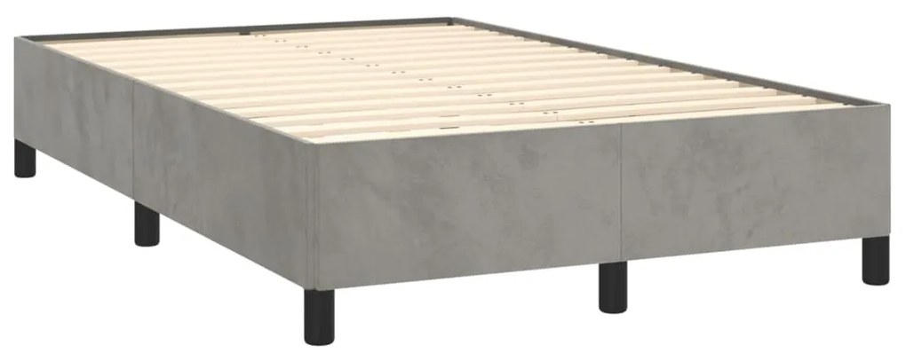 ΚΡΕΒΑΤΙ BOXSPRING ΜΕ ΣΤΡΩΜΑ ΑΝΟΙΧΤΟ ΓΚΡΙ 120X190 ΕΚ. ΒΕΛΟΥΔΙΝΟ 3269703