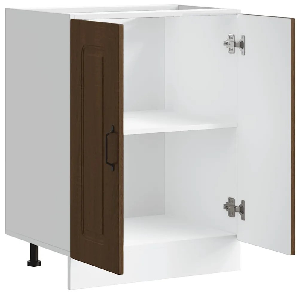 vidaXL Ντουλάπι βάσης νεροχύτη Kalmar Καφέ δρυς 60x46x81,5 εκ.