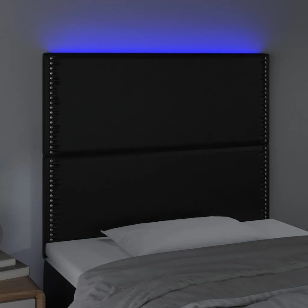 Κεφαλάρι Κρεβατιού LED Μαύρο 90x5x118/128 εκ 3122362