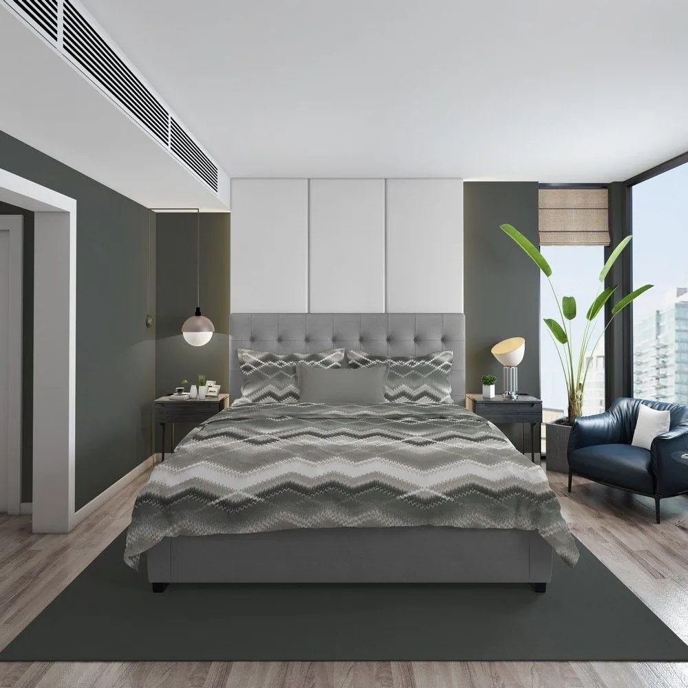 Παπλωματοθήκη Ίρις 338 Grey DimCol Μονό 160x240cm 100% Cotton Flannel