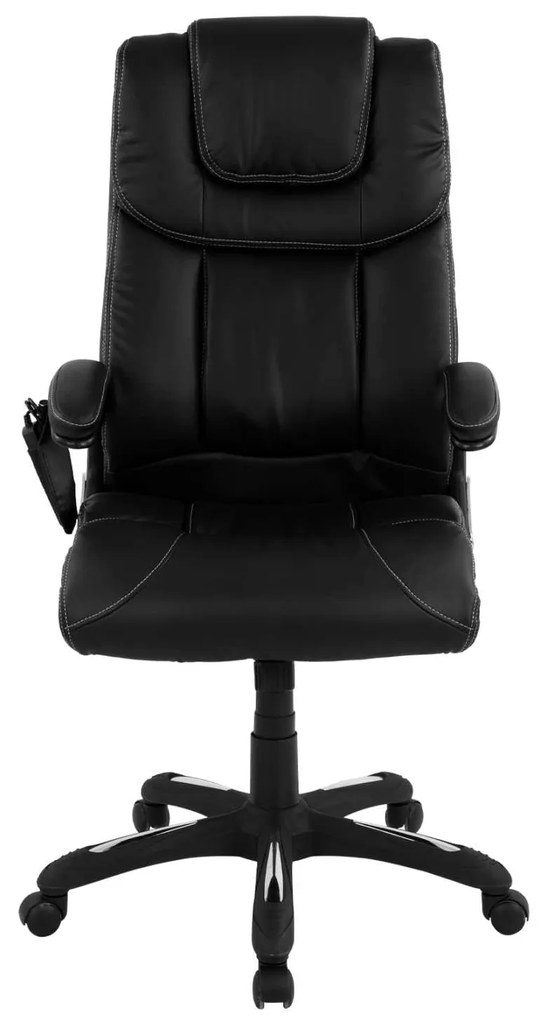 ΚΑΡΕΚΛΑ ΓΡΑΦΕΙΟΥ THORIN HM1050.01 ΜΕ MASSAGE ΜΑΥΡΗ HOMEMARKT 62x70x127Y εκ.