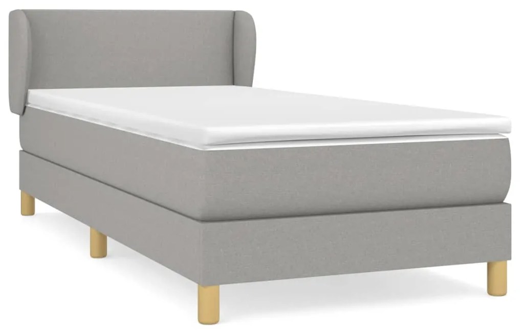 ΚΡΕΒΑΤΙ BOXSPRING ΜΕ ΣΤΡΩΜΑ ΑΝΟΙΧΤΟ ΓΚΡΙ 100X200 ΕΚ. ΥΦΑΣΜΑΤΙΝΟ 3126621