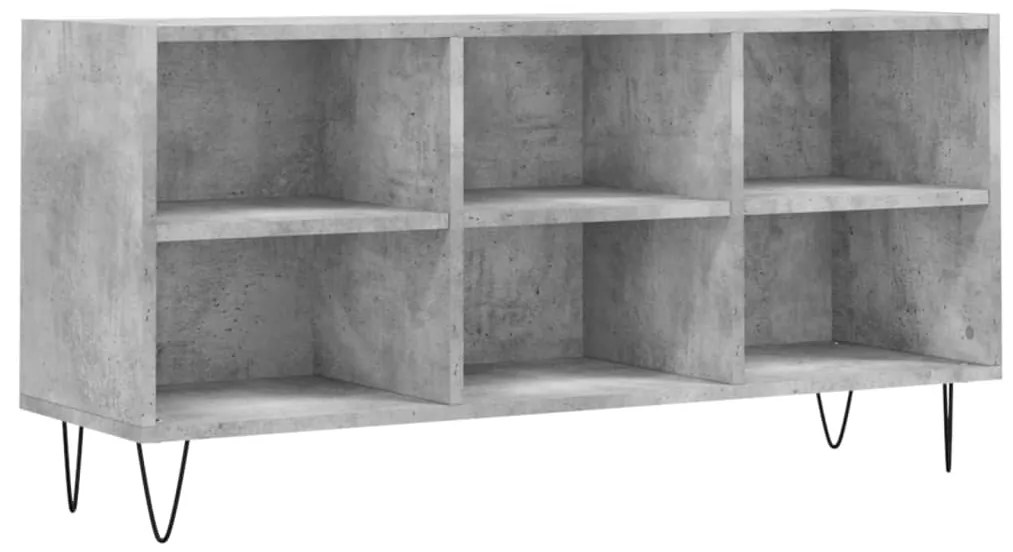 vidaXL Έπιπλο Τηλεόρασης Γκρι Σκυροδ. 103,5 x 30 x 50 εκ. Επεξ. Ξύλο
