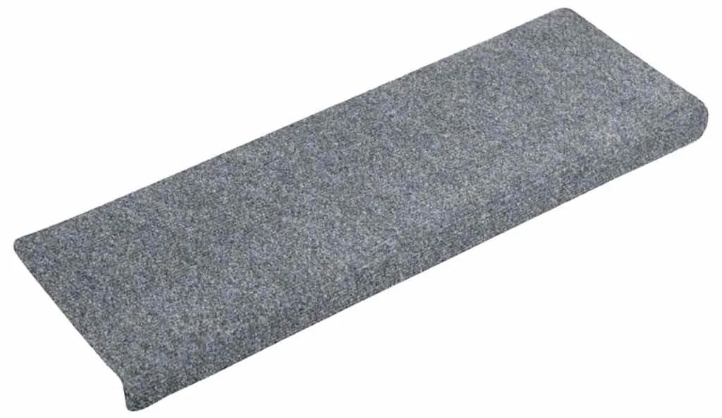 vidaXL Αυτοκόλλητα Πατάκια Σκαλιών 5 τεμ. Ανοιχτό Γκρι Ορθογώνια Άκρη 65x21x4 εκ.