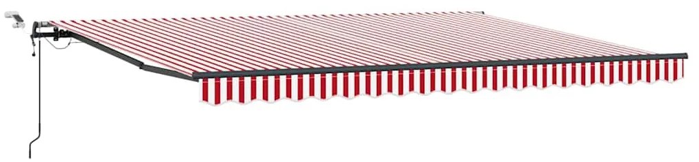 vidaXL Ύφασμα Ομπρέλας με Κόκκινο και Λευκό 450 x 350 εκ Πολυεστέρας