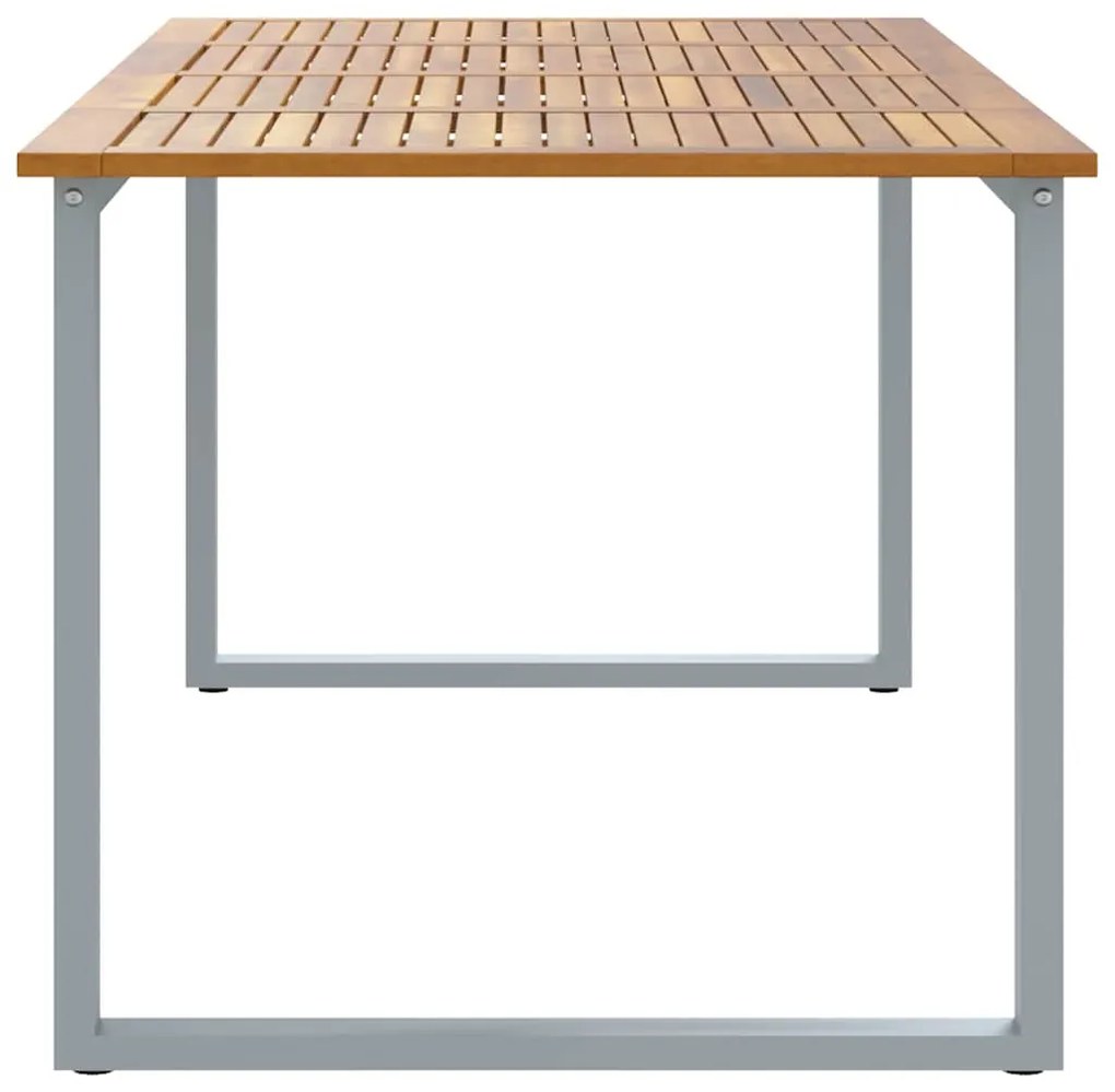 vidaXL Τραπέζι Κήπου για Φαγητό Γκρι 200 x 90 x 75 cm