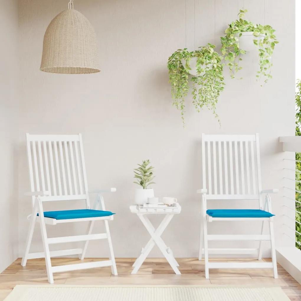 Μαξιλάρια Καρέκλας Κήπου 2 τεμ. Μπλε 50x50x3 εκ. Oxford Ύφασμα