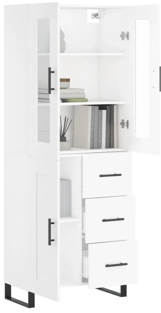 vidaXL Ντουλάπι Λευκό 69,5x34x180 εκ. από Επεξεργασμένο Ξύλο