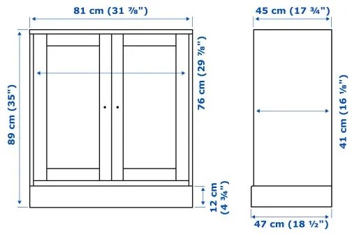 HAVSTA ντουλάπι με μπάζα, 81x47x89 cm 005.292.42