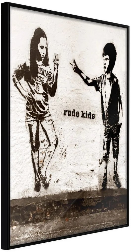 Αφίσα - Banksy: Rude Kids - 20x30 - Μαύρο - Χωρίς πασπαρτού