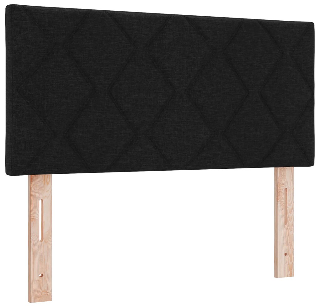 vidaXL Κρεβάτι Box Spring με Στρώμα Μαύρο 90x190 εκ.