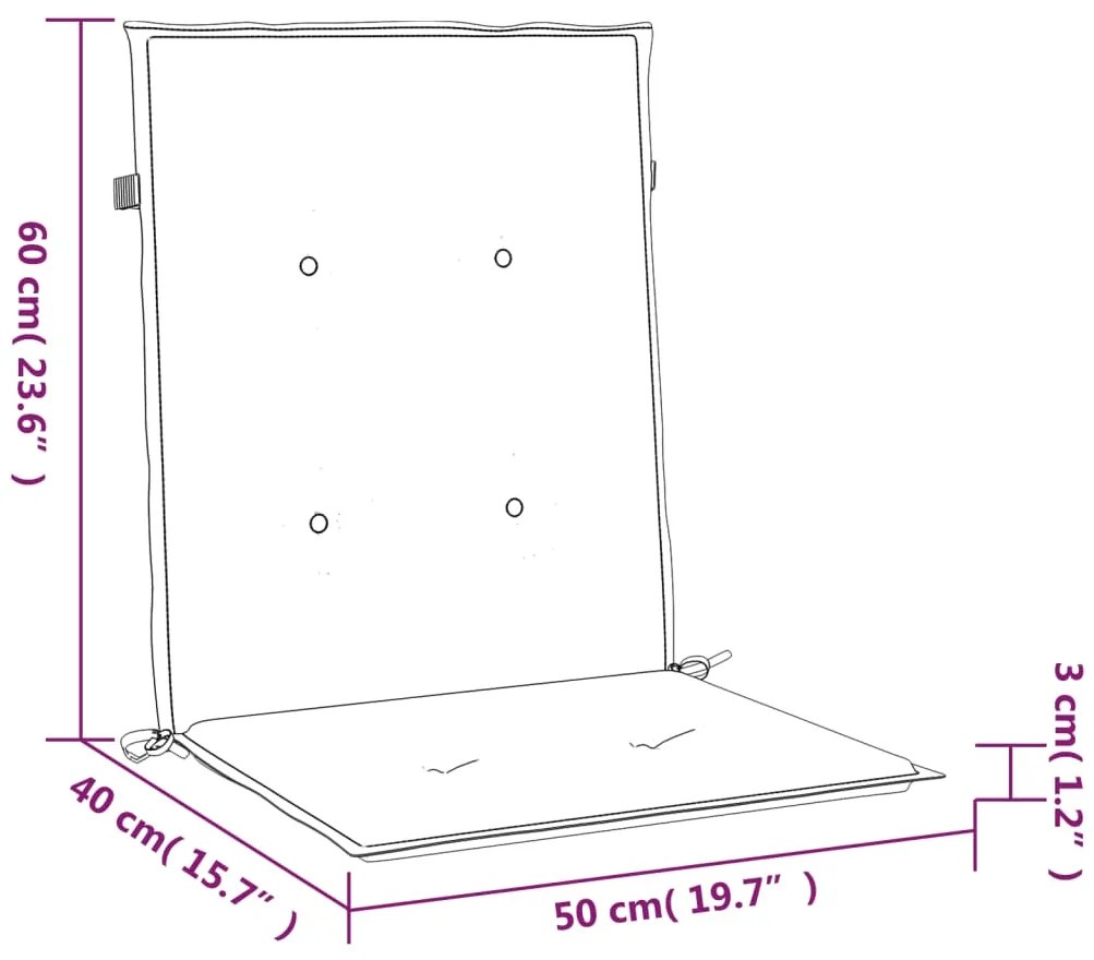 Μαξιλάρια Καρέκλας Κήπου με Πλάτη 2 τεμ. Taupe 100x50x3 εκ. - Μπεζ-Γκρι