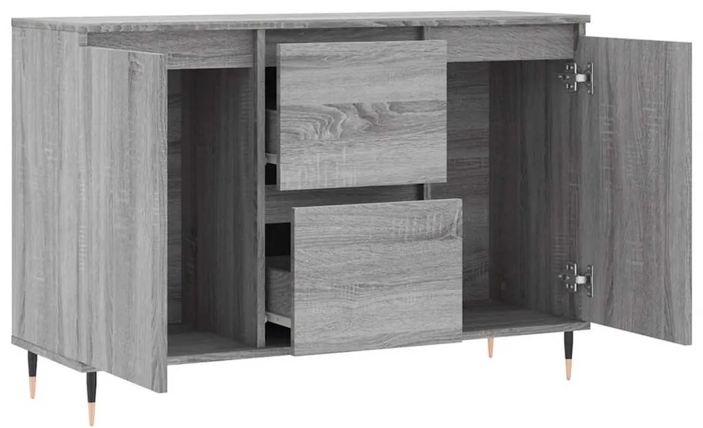 vidaXL Μπουφές Γκρι Sonoma 101,5 x 35 x 70 εκ. από Επεξεργασμένο Ξύλο