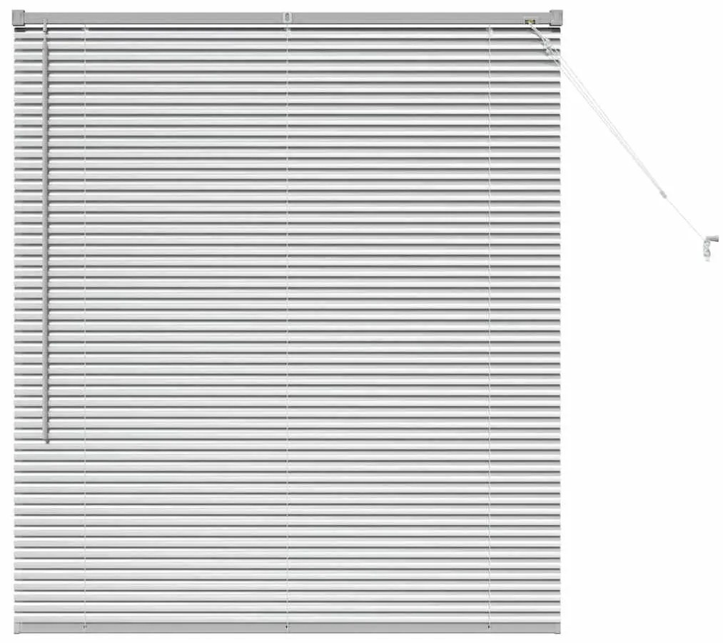vidaXL Ρολό Παραθύρου με κουρτίνες Ασημί 80 x 130 εκ Αλουμίνιο