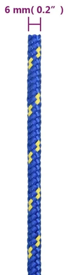 vidaXL Σχοινί Ναυτιλίας Μπλε 6 χιλ. 50 μ. από Πολυπροπυλένιο