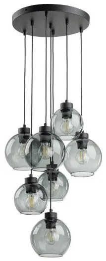 Κρεμαστό Φωτιστικό Οροφής 7xE27 Γυαλί Cubus TK Lighting 10207 Φιμέ/Smoke