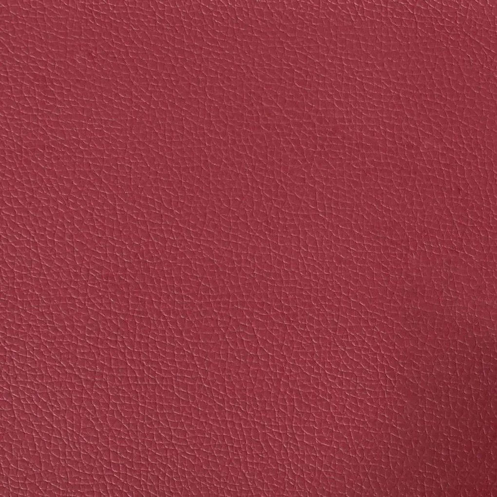 Σαλόνι Σετ 2 Τεμαχίων Μπορντό Συνθετικό Δέρμα με Μαξιλάρια - Κόκκινο