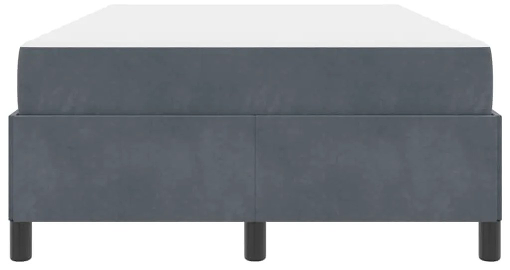 vidaXL Σκελετός Κρεβατιού με στρώμα Σκούρο Γκρι 120 x 200 cm ύφασμα