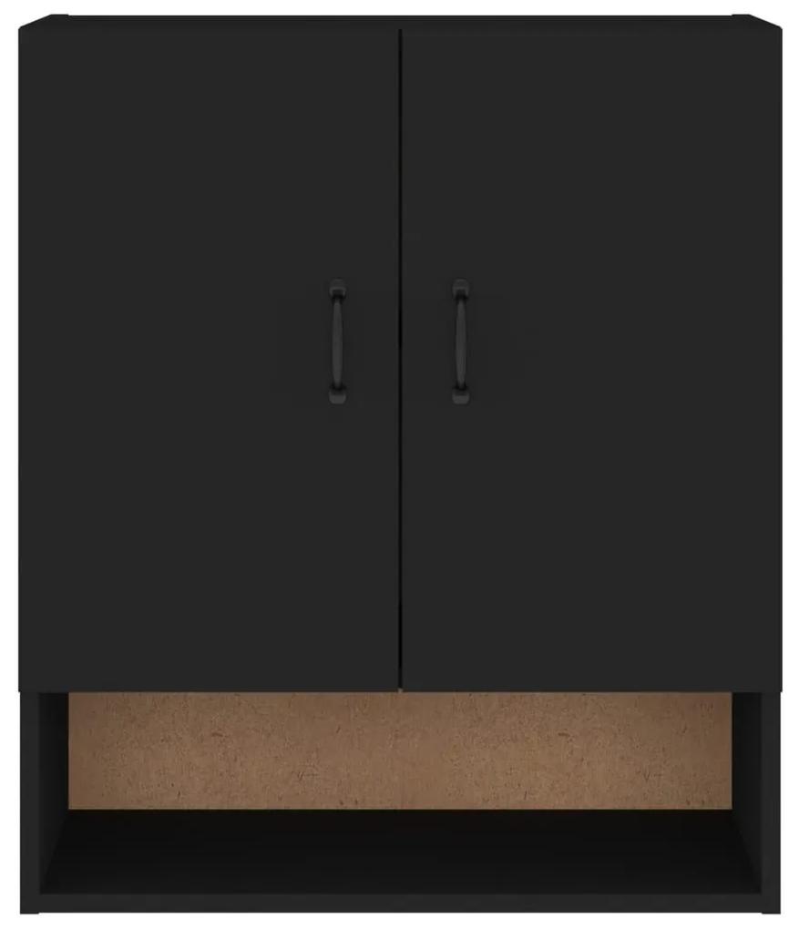 Ντουλάπι Τοίχου Μαύρο 60 x 31 x 70 εκ. από Επεξεργασμένο Ξύλο - Μαύρο