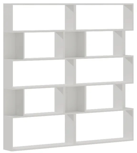 Βιβλιοθήκη Booky pakoworld 12 ραφιών λευκό μελαμίνης 180x20x175εκ
