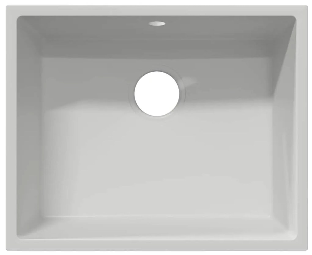 vidaXL Σιντρινο κουζίνας Λευκό 54 x 44 x 20 εκ. Γρανίτης