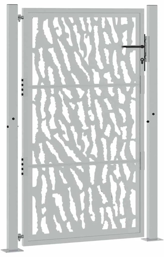 vidaXL Πύλη κήπου 105x155 cm από διαβρωμένο χάλυβα με σχέδιο ίχνος