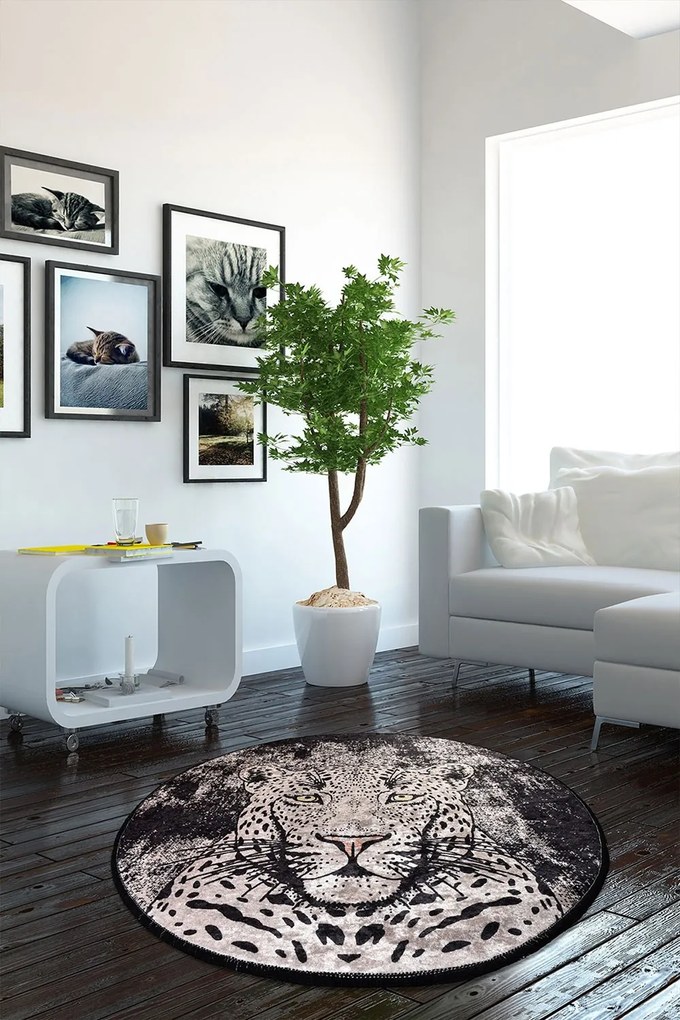 Χαλί Tiger 882CHL1110 Cream-Black Conceptum Hypnose 100X100cm Round