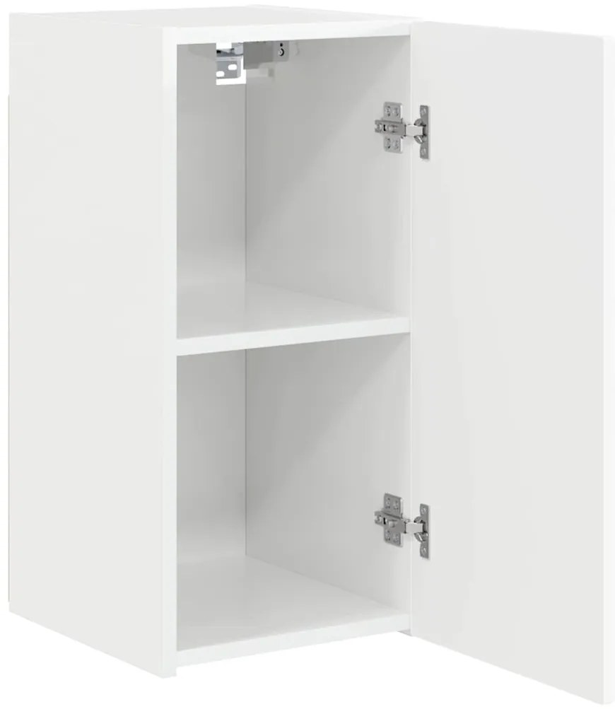 vidaXL Ντουλάπι Τηλεόρασης Τοίχου 2 pcs Λαμπερό Λευκό 30 x 31 x 60 εκ