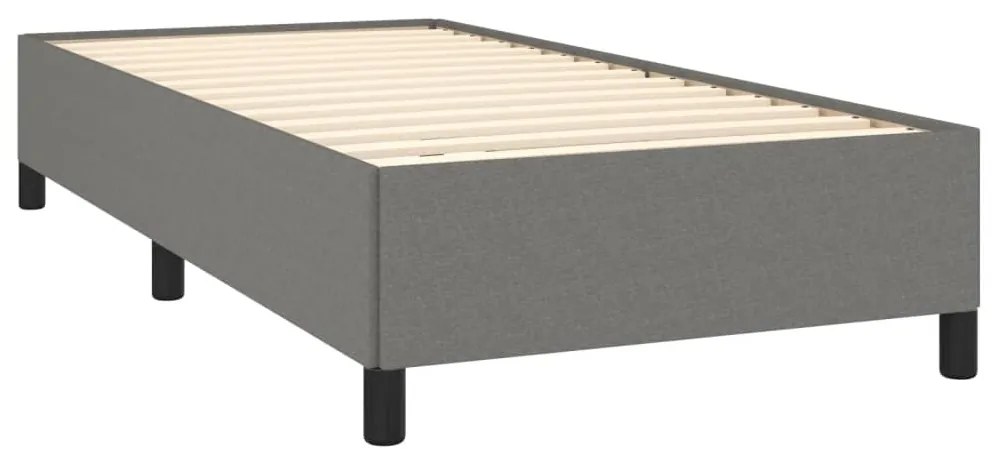 vidaXL Κρεβάτι Boxspring με Στρώμα Σκούρο Γκρι 80x200 εκ. Υφασμάτινο