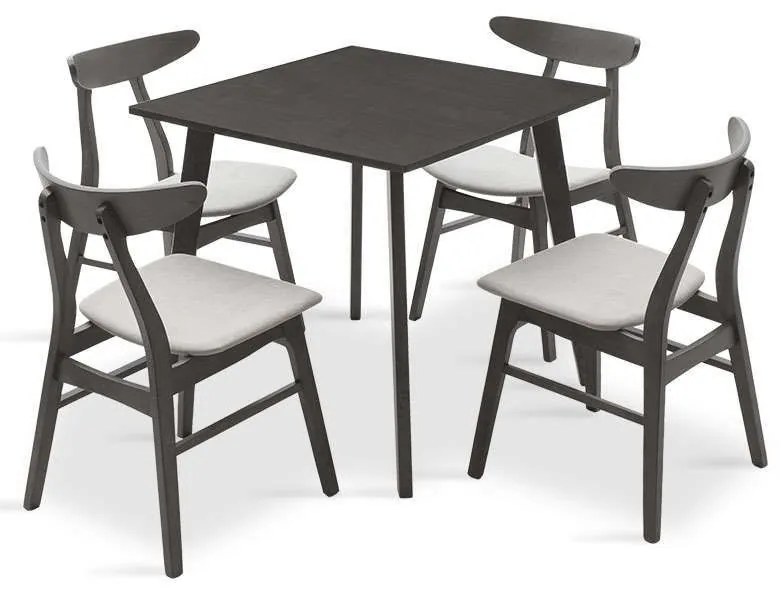Τραπεζαρία Benson - Orlean Σετ 5τμχ 80x80x75cm 200-000179 Rustic Grey Four Seater