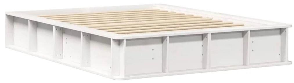 vidaXL Σκελετός Κρεβατιού Λευκό 210 x 118 x 30 εκ Στερεά ξυλεία πεύκου