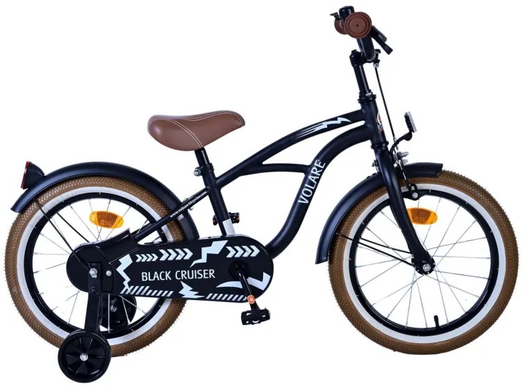 Black Cruiser 16 Inch 25 cm Boys Coaster Brake BlackVolare