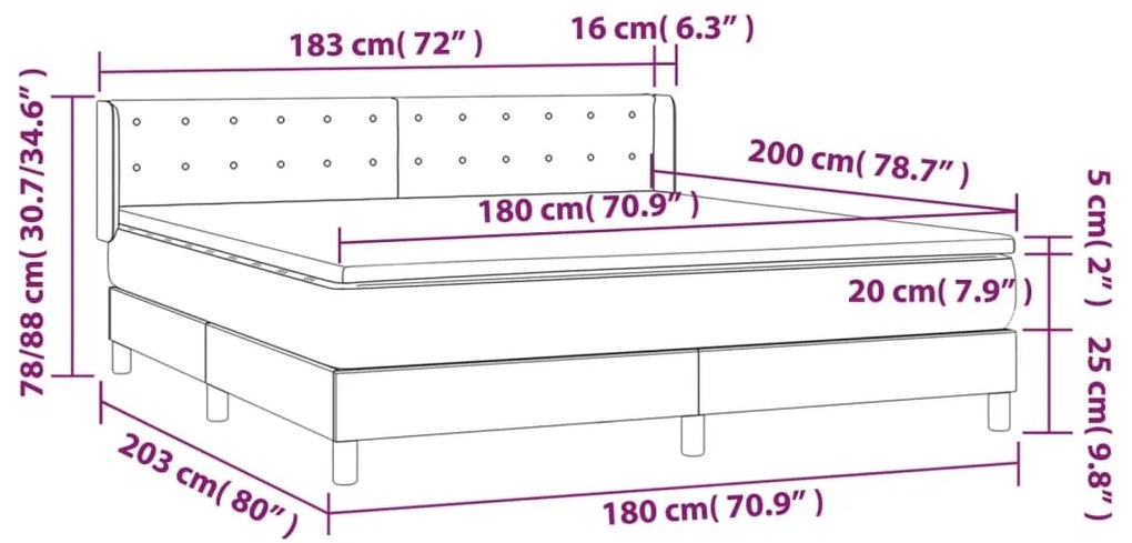 ΚΡΕΒΑΤΙ BOXSPRING ΜΕ ΣΤΡΩΜΑ TAUPE 180X200 ΕΚ. ΥΦΑΣΜΑΤΙΝΟ 3130613