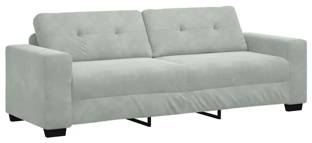 vidaXL Καναπές 3 pcs Ανοιχτό γκρι Ύφασμα μείγματος λινών