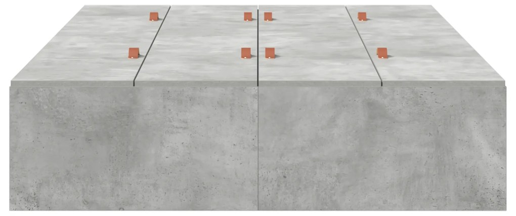 vidaXL Κρεβάτι Αποθήκευσης Σκυρόδεμα Γκρι 120x190 εκ