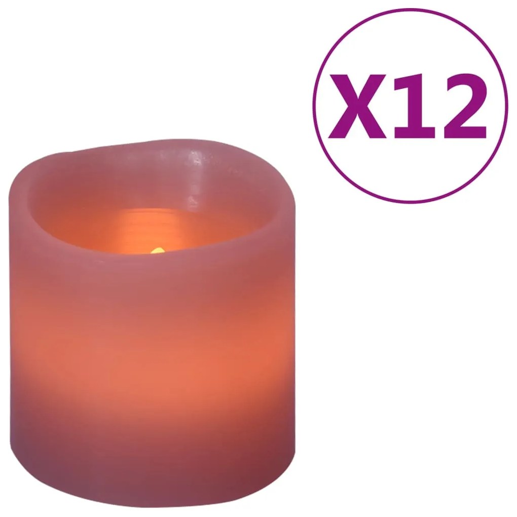 vidaXL Κεριά LED Ηλεκτρ. 12 τεμ. Θερμό Λευκό
